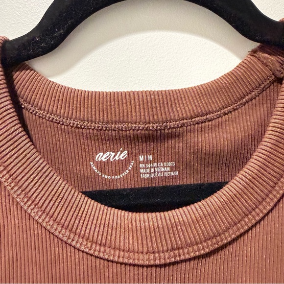 Aerie Brown Ribbed Tank Top - Picture 3 of 4